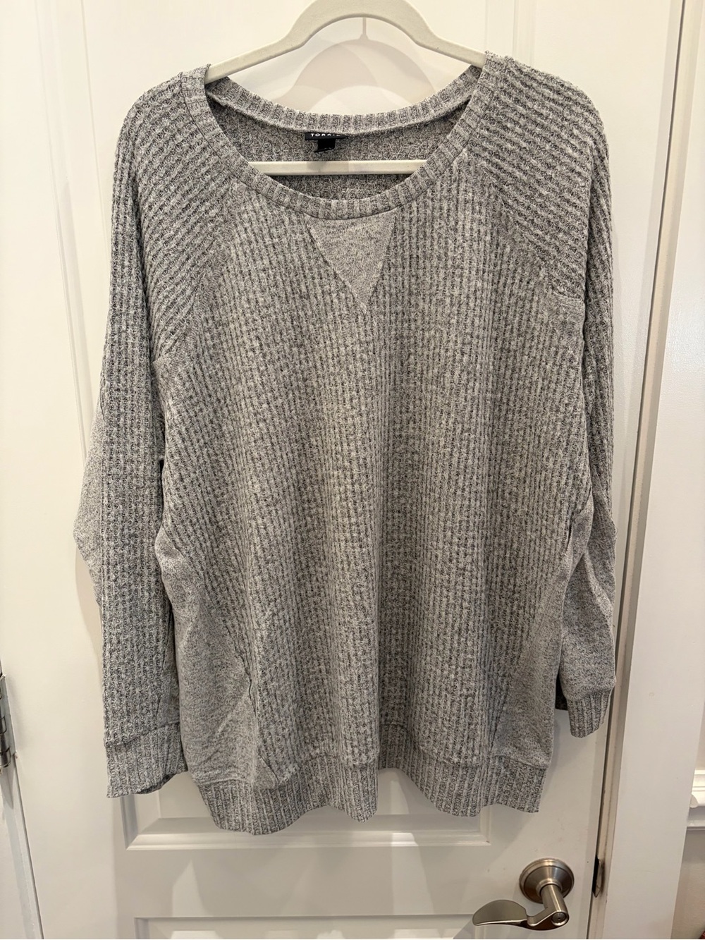 torrid Heather Gray Ribbed Crewneck Sweater